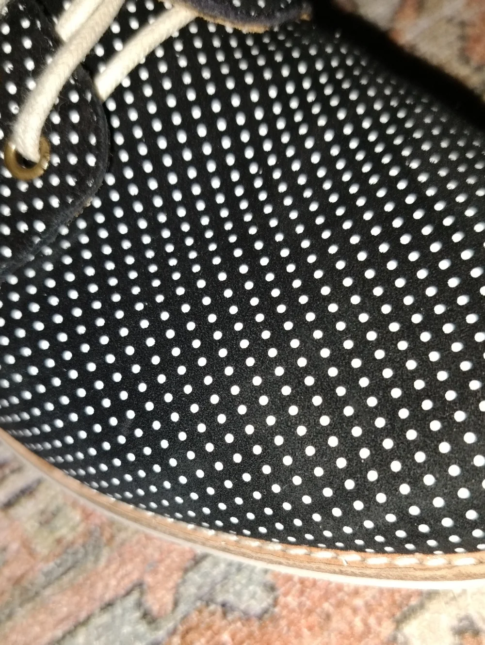 Rollie DERBIE Black/White Polka Dot Black Dream Leather Lace-Up Shoes - 38 /7.5